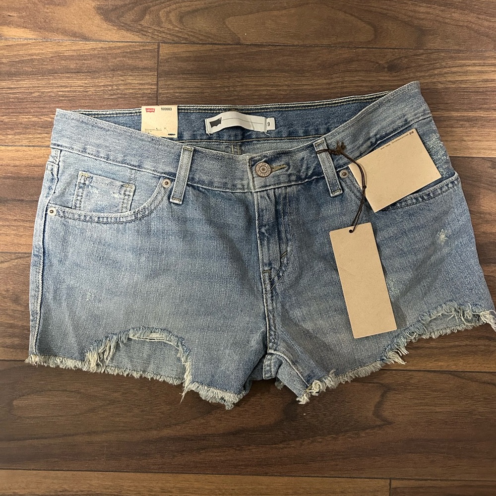 Women’s Levi's Blue Jean Shorts Distressed Cut-Off Hem
